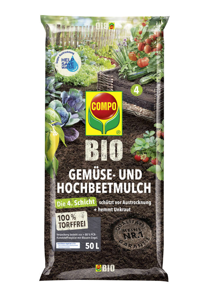 COMPO BIO Gemüse- und Hochbeetmulch torffrei 50 l